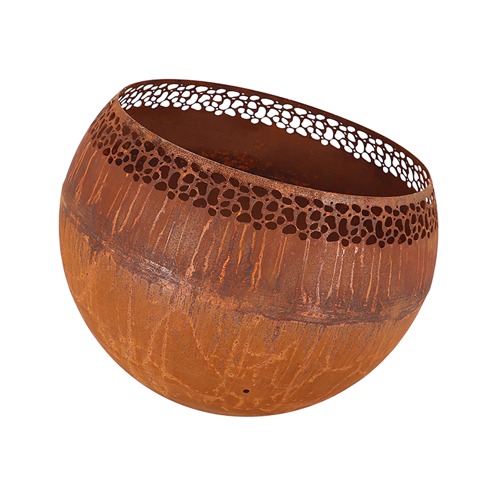 Esschert Design, Fire Ball w/Bubbles, Steel, Rust, Model# FF504